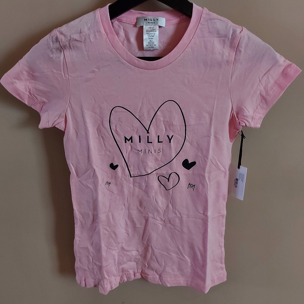 Milly Minis pink t shirt NWT